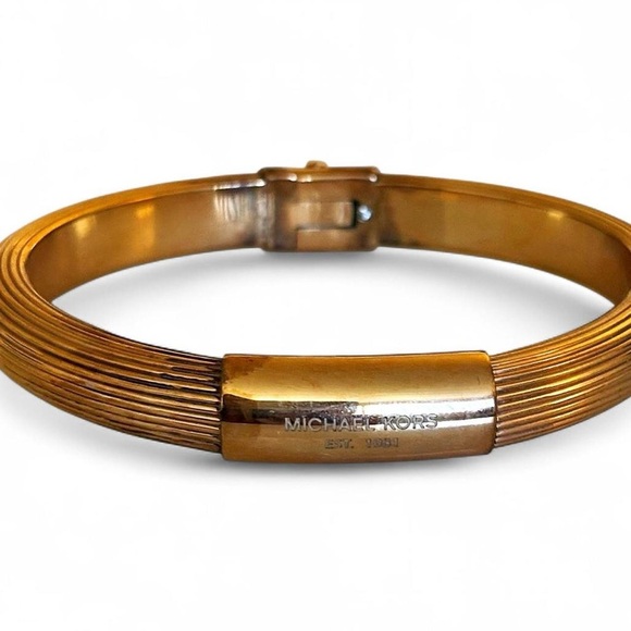 Michael Kors Gold-Tone Ribbed Bracelet - Picture 1 of 1
